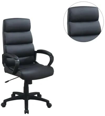 High-Back Adjustable Height Office Chair in Black