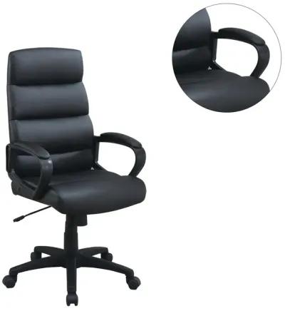 High-Back Adjustable Height Office Chair in Black