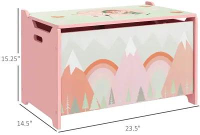 Pink Kids Toy Chest: Sleek Design, Spacious Storage