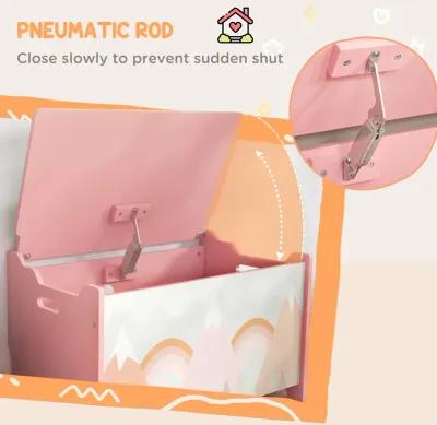 Pink Kids Toy Chest: Sleek Design, Spacious Storage