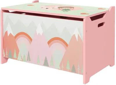 Pink Kids Toy Chest: Sleek Design, Spacious Storage