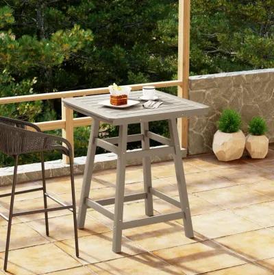 WestinTrends Square Outdoor Patio Counter High Bistro Bar Table With Umbrella Hole