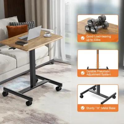 Small Mobile Rolling Standing Desk Rolling Desk Laptop Computer Cart for Home