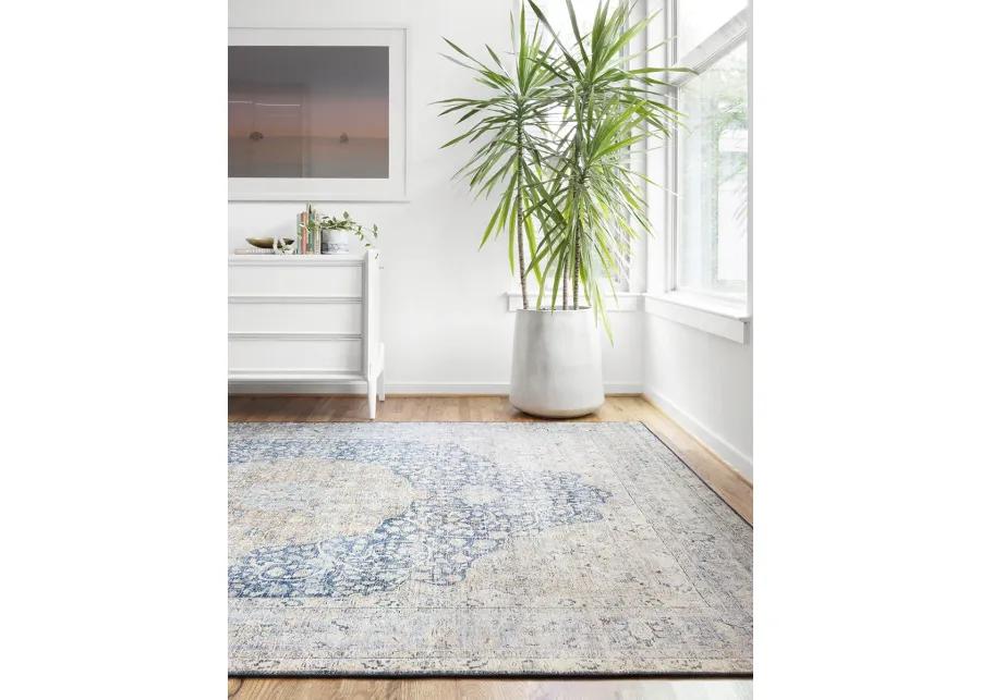 Layla LAY07 Blue/Tangerine 7'6" x 9'6" Rug