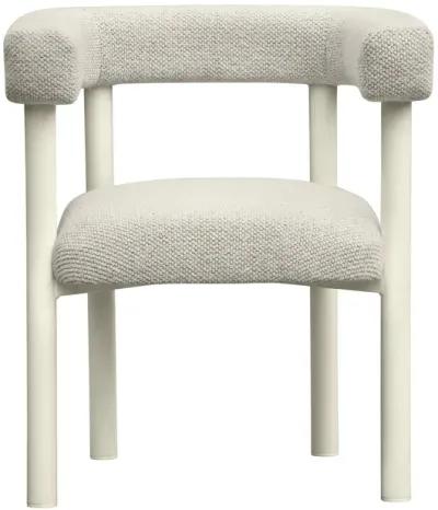 Jackie Cream Outdoor Textured Dining Chair