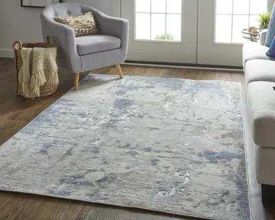 Laina 39GHF 3' x 5' Ivory/Gray/Blue Rug