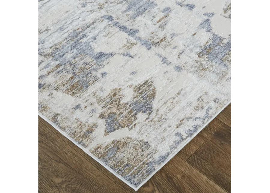 Laina 39GHF 3' x 5' Ivory/Gray/Blue Rug