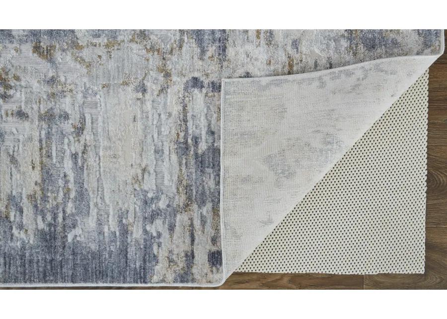 Laina 39GHF 3' x 5' Ivory/Gray/Blue Rug