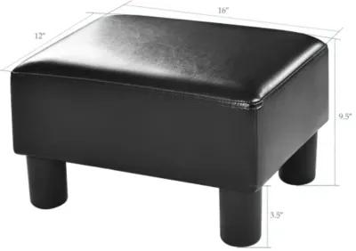 Hivvago Small PU Leather Rectangular Seat Ottoman Footstool