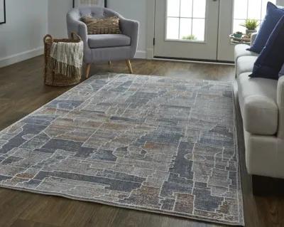 Francisco 39D4F Blue/Gray/Orange 4' x 6' Rug