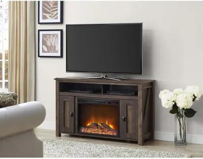 Farmington Electric Fireplace Space Heater TV Console for TVs up to 50", Rustic