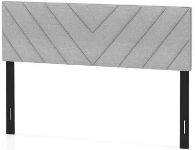 Linen Upholstered Headboard for Full and Queen Size Bed Frames-Gray