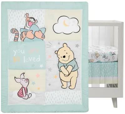 Lambs & Ivy Disney Baby Winnie the Pooh Hugs 3-Piece Nursery Crib Bedding Set