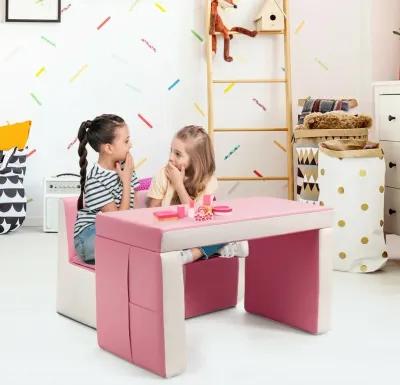 Multi-functional Kids Sofa Table Chair Set