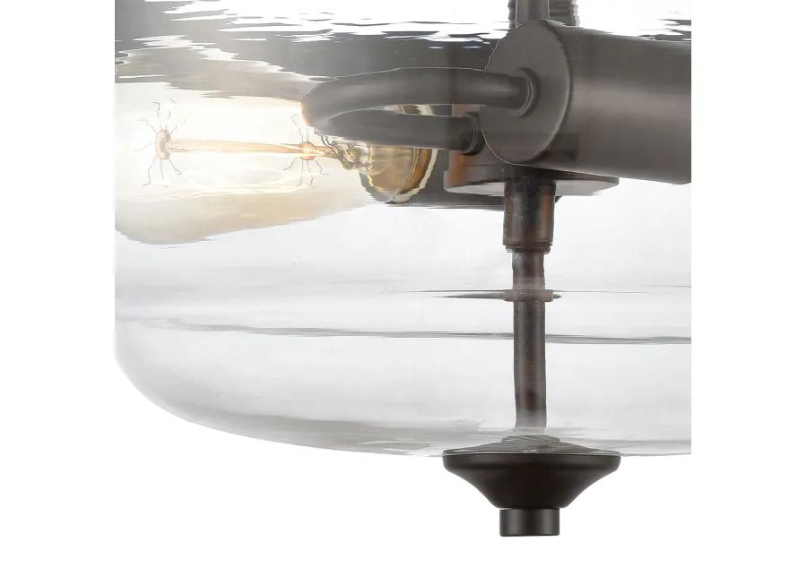 Calistoga 13'' Wide 2-Light Bronze Semi Flush Mount