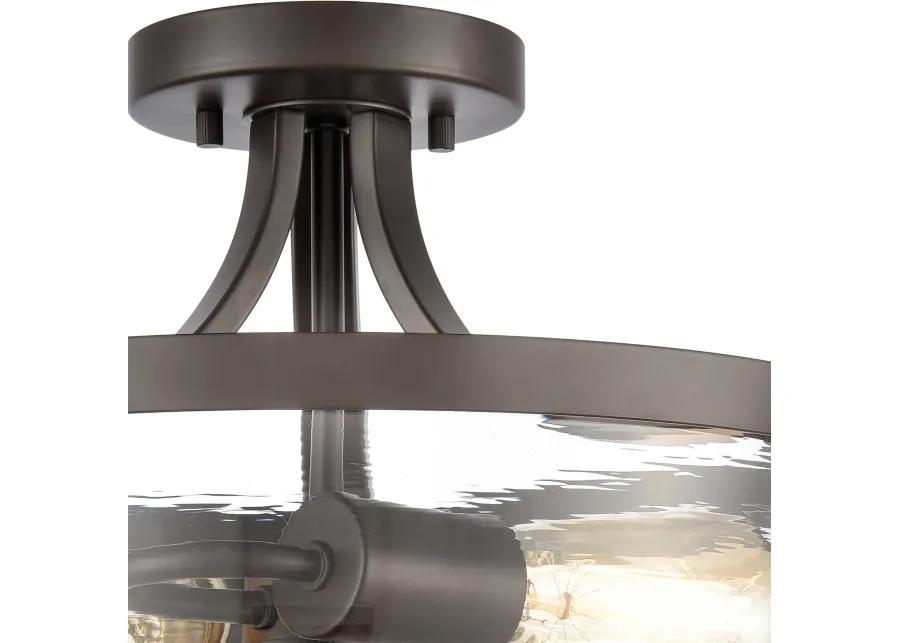 Calistoga 13'' Wide 2-Light Bronze Semi Flush Mount