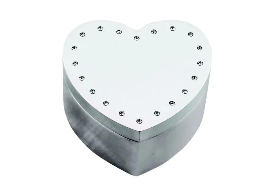 Heart Box With Crystals In Lid