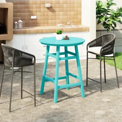 WestinTrends Outdoor 35" HDPE Round Patio Bar Height Table