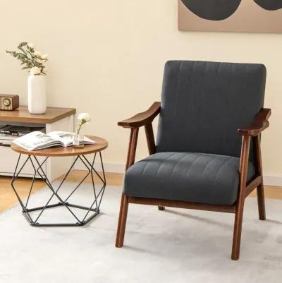 Modern Accent Chair Leisure Armchair with Felt Pads-Grey