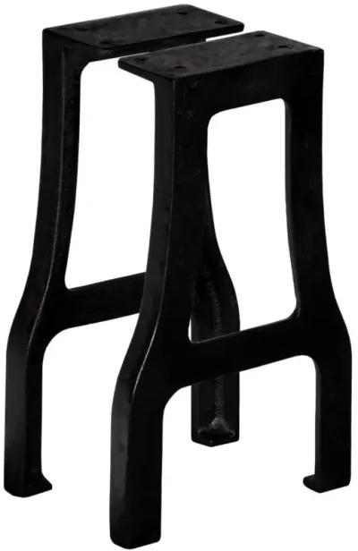 vidaXL Antique-Style Bench Legs - 2 pcs A-Frame Cast Iron, Black - Durable, Polished, and Lacquered Finish - Versatile Use for Bench, Side Table, End Table