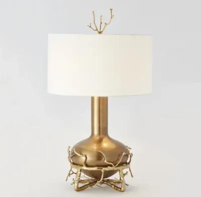 Fat Brass Twig Table Lamp