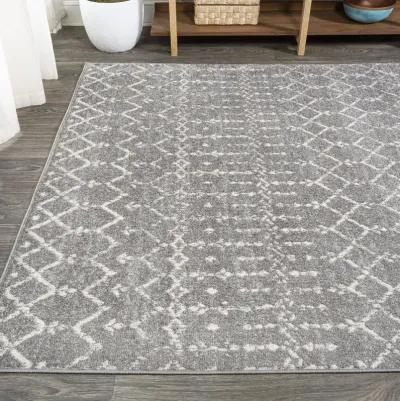 Moroccan HYPE Boho Vintage Diamond Black/Ivory 3' Round Area Rug