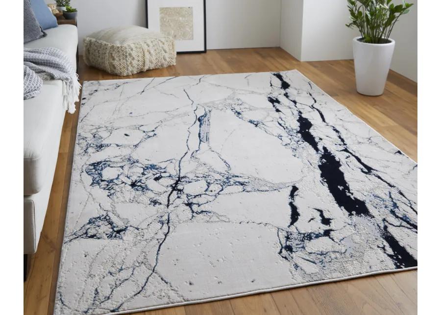 Indio 39GWF Ivory/Blue/Black 6'7" x 9'6" Rug