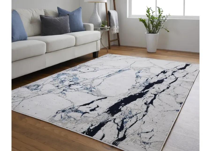 Indio 39GWF Ivory/Blue/Black 6'7" x 9'6" Rug