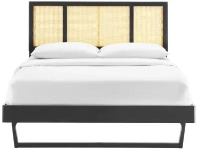 Modway - Kelsea Cane and Wood Queen Platform Bed with Angular Legs