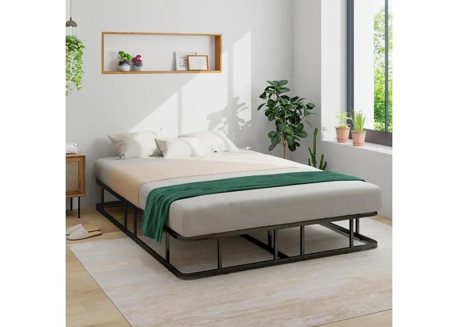 Queen Size Bed Frame with Metal Slat Support