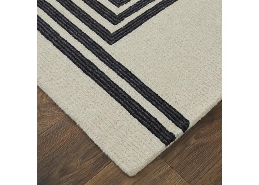 Maguire 8900F Gray/Ivory/Black 5' x 8' Rug