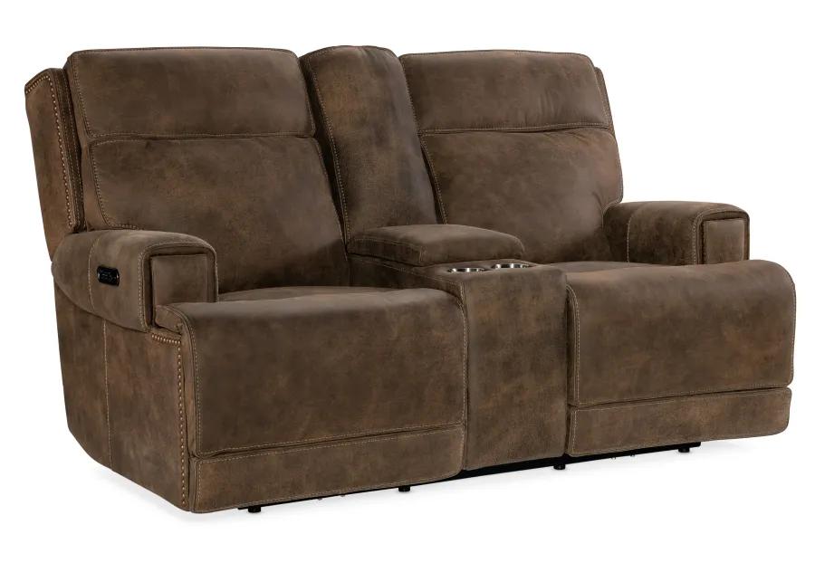 Wheeler Power Console Loveseat with Power Headrest