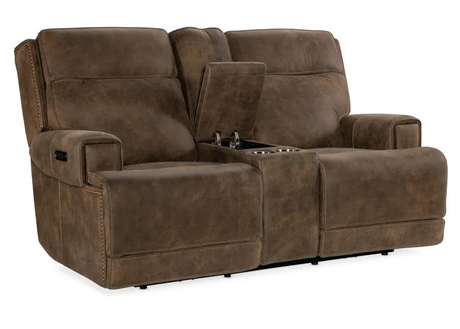 Wheeler Power Console Loveseat with Power Headrest