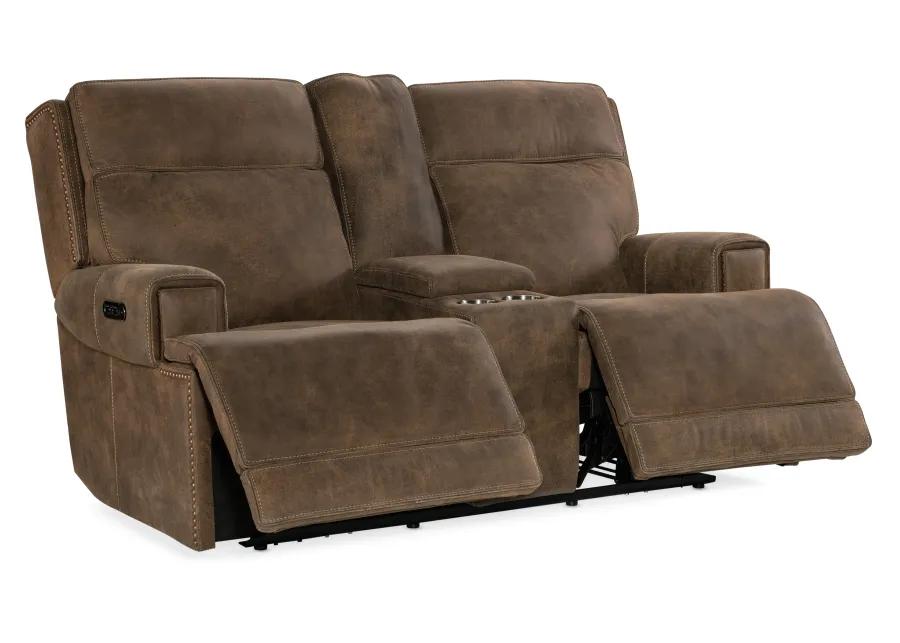 Wheeler Power Console Loveseat with Power Headrest