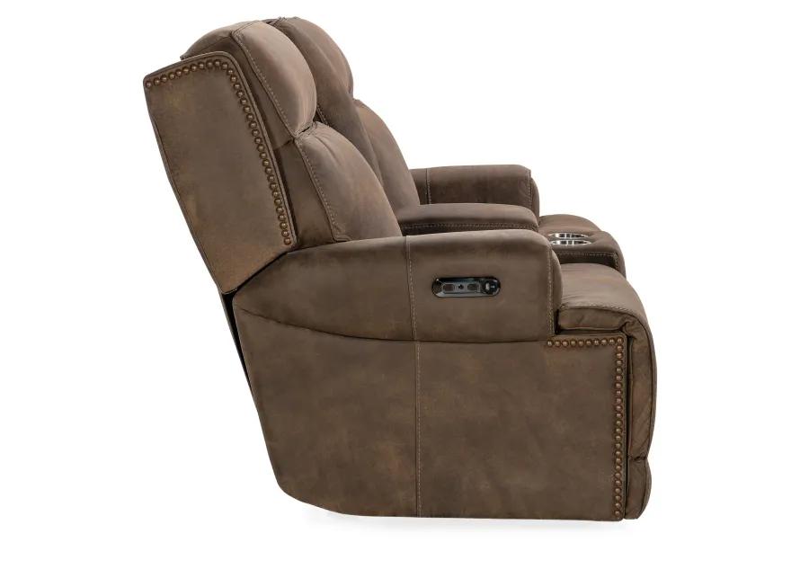 Wheeler Power Console Loveseat with Power Headrest