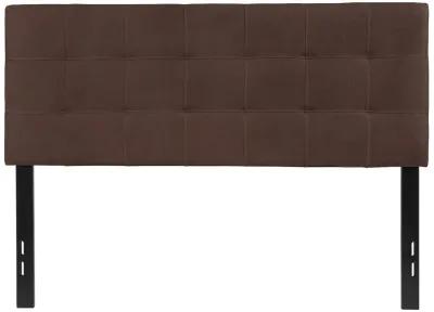 Flash Furniture Bedford Tufted Upholstered Full Size Headboard in Dark Brown Fabric