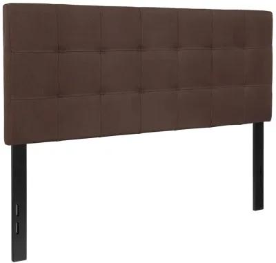 Flash Furniture Bedford Tufted Upholstered Full Size Headboard in Dark Brown Fabric