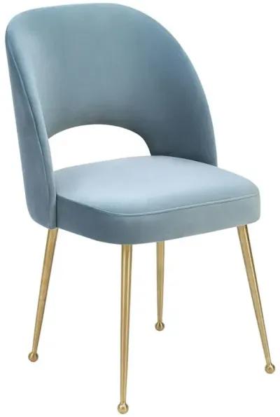 Belen Kox Coastal Sea Blue Velvet Chair, Belen Kox