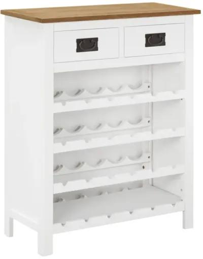 vidaXL Wine Cabinet 28.3"x12.6"x35.4" Solid Oak Wood