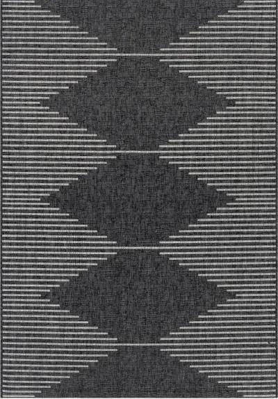 Eagean EAG-2348 6'7' Round Black Rug