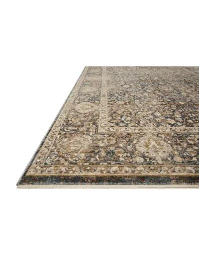 Lourdes LOU08 Charcoal/Ivory 7'10" x 10' Rug