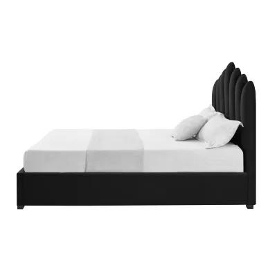 Inspired Home Goldy Velvet Platform Bed