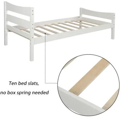 Merax Wood Platform Bed with Headboard and Wooden Slat Support