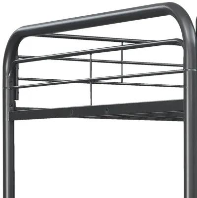 Furniture Triple Bunk Bed, Full/Full/Full, Black