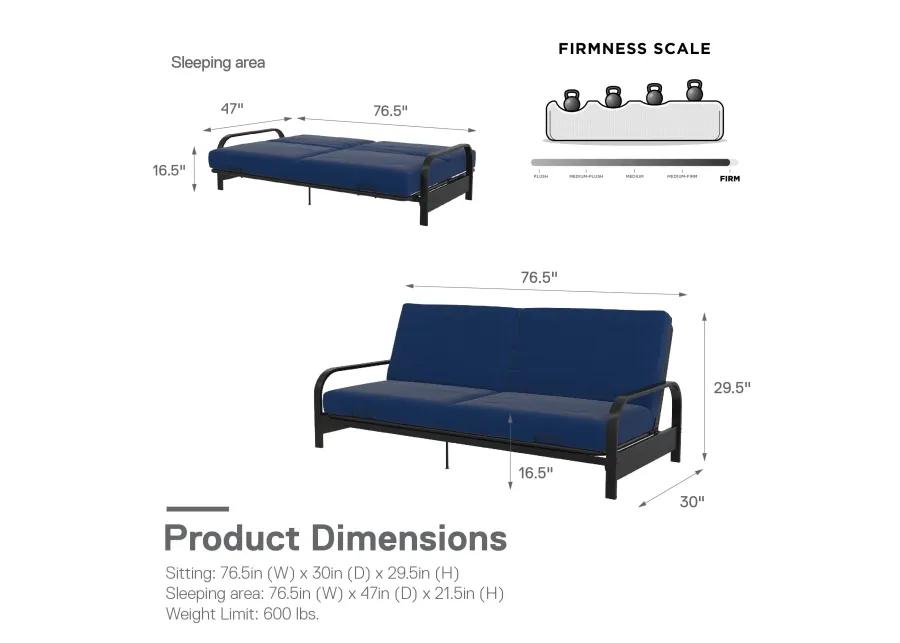 Egan Metal Arm Futon