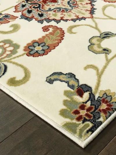 Kashan 9'10" x 12'10" Ivory Rug