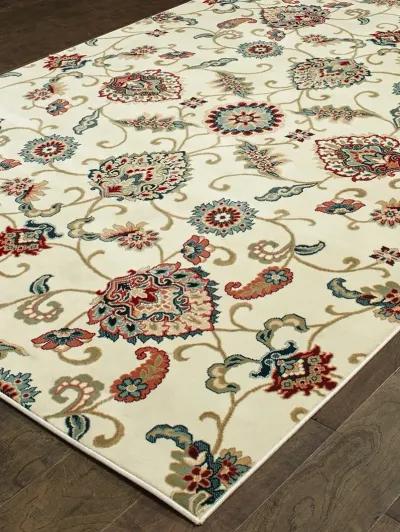 Kashan 9'10" x 12'10" Ivory Rug