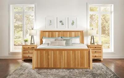 Belen Kox Natural Hickory Queen Storage Bed, Belen Kox