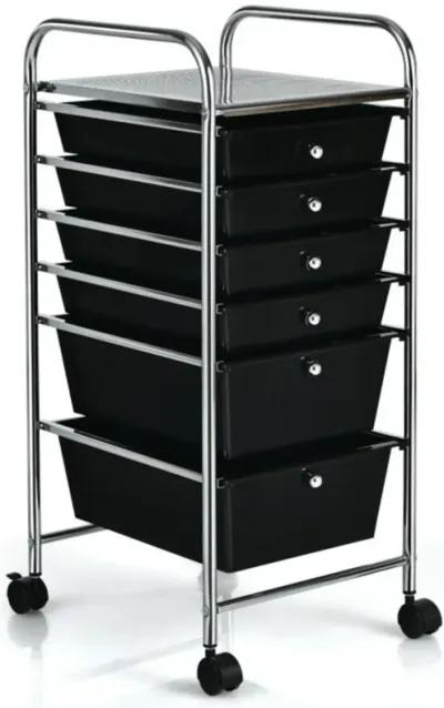 Hivvago 6 Drawers Rolling Storage Cart Organizer