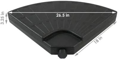 Sunnydaze Sand or Water Round Cantilever Offset Patio Umbrella Base Plates